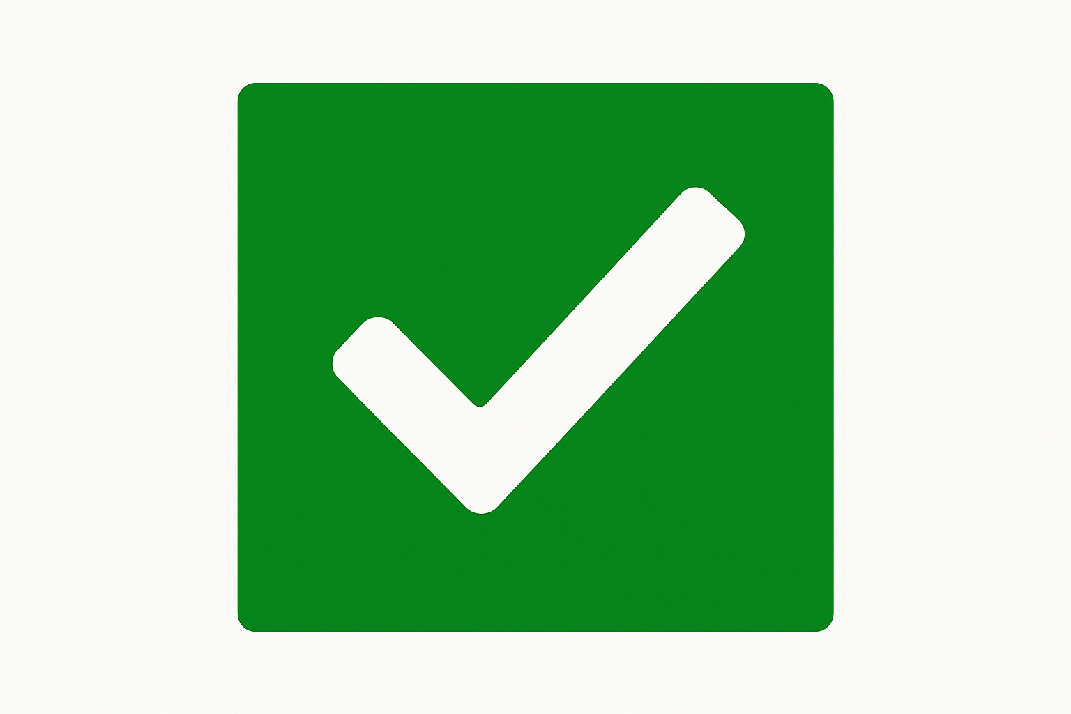 fill box in green and the check mark in white